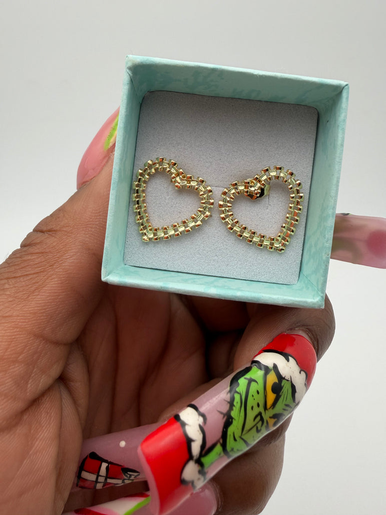 Rolex Heart Earrings