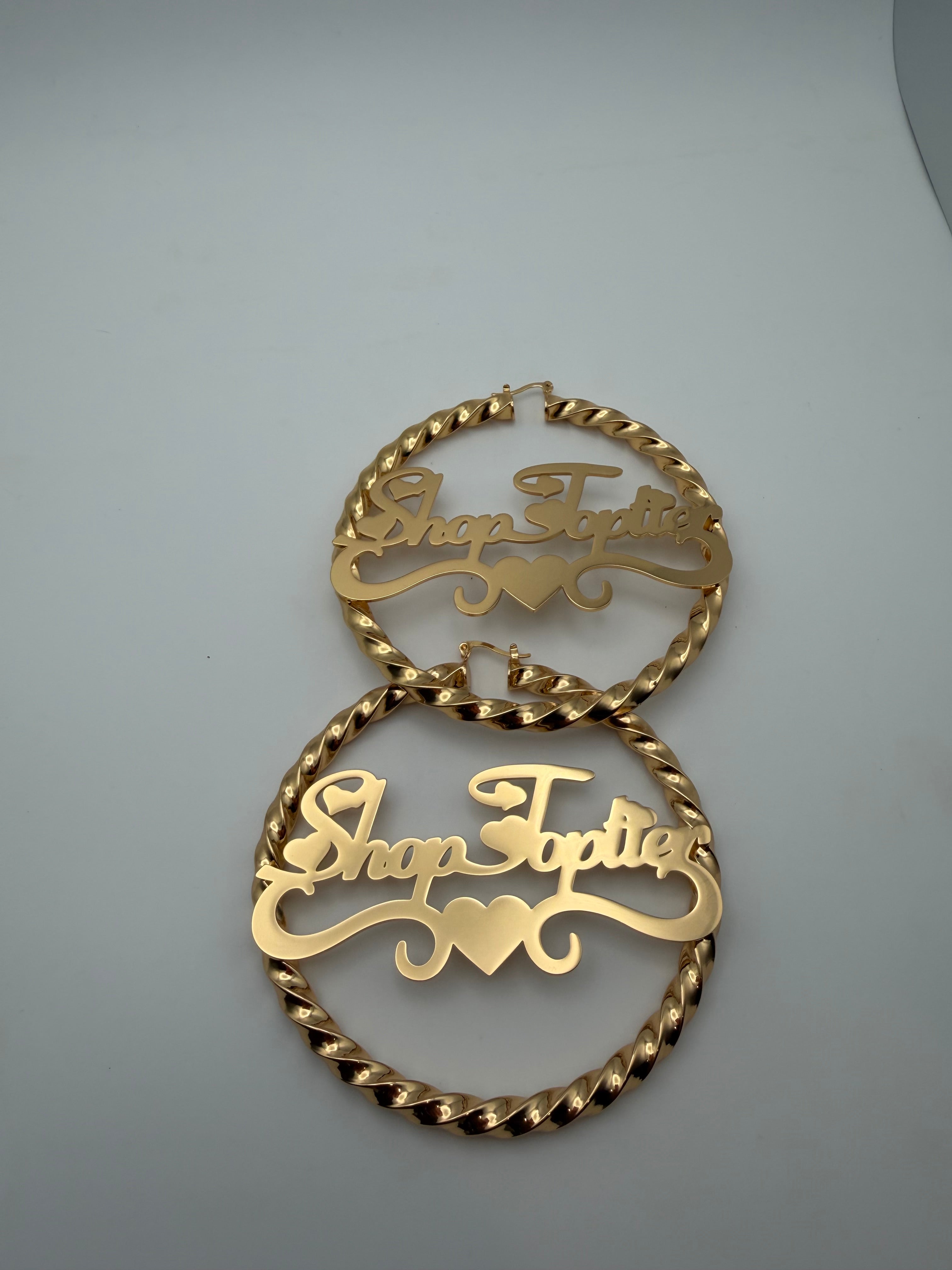 Customized Name Hoops Light Twist