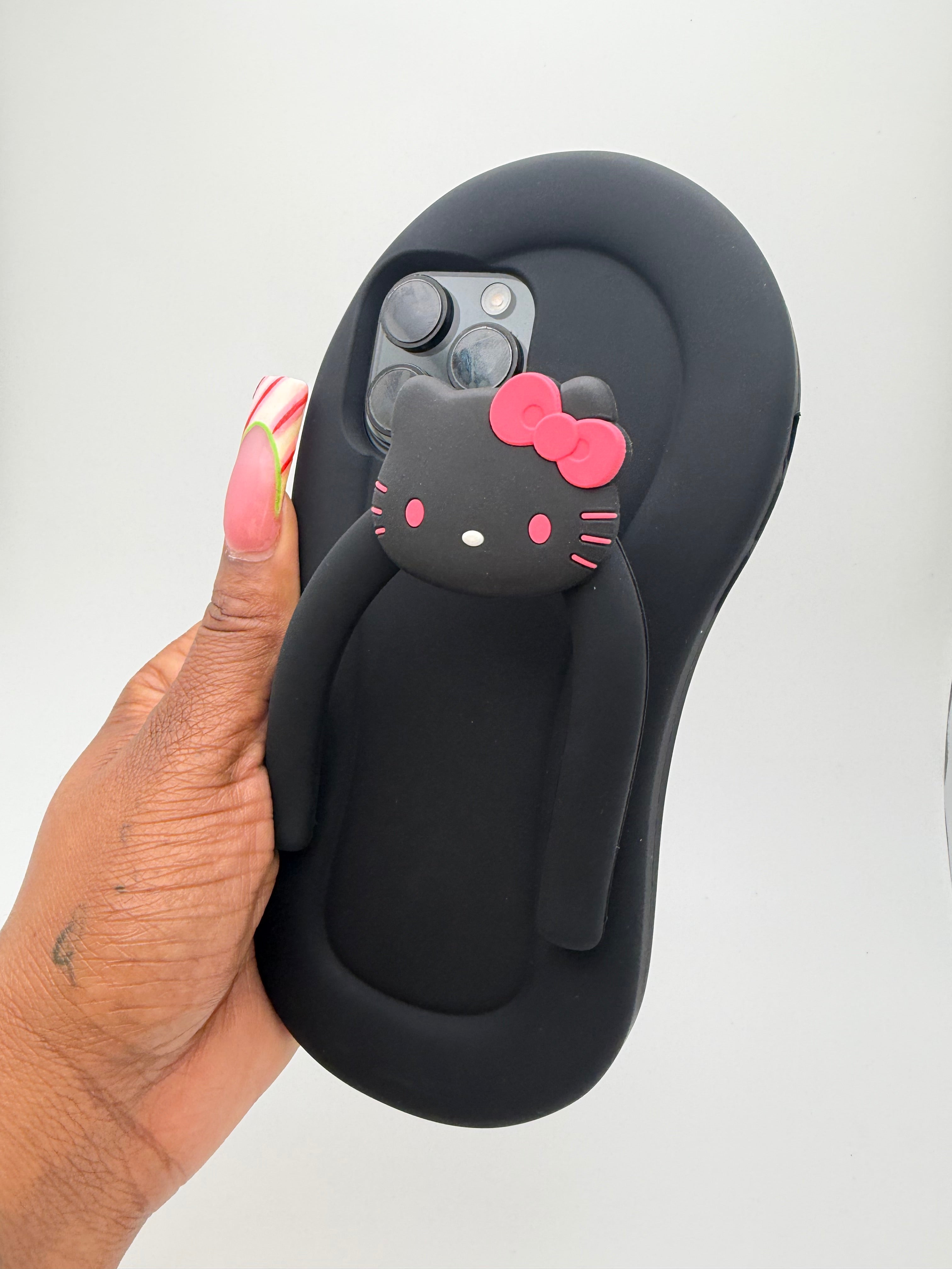 Black Hello Kitty iPhone Case