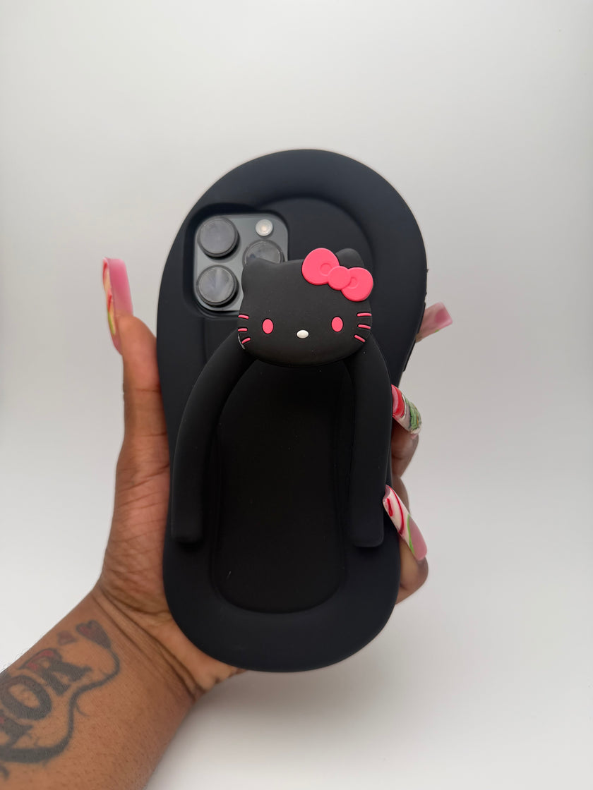 Black Hello Kitty iPhone Case
