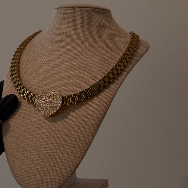 Heart Of Gold Rolex Chain