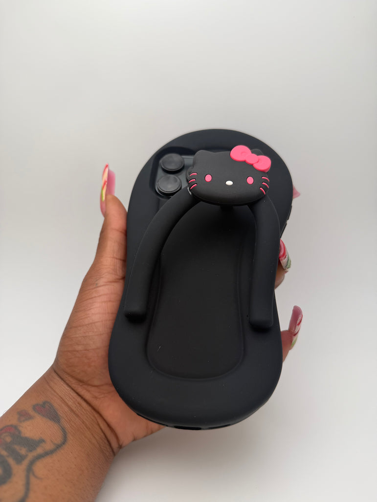 Black Hello Kitty iPhone Case