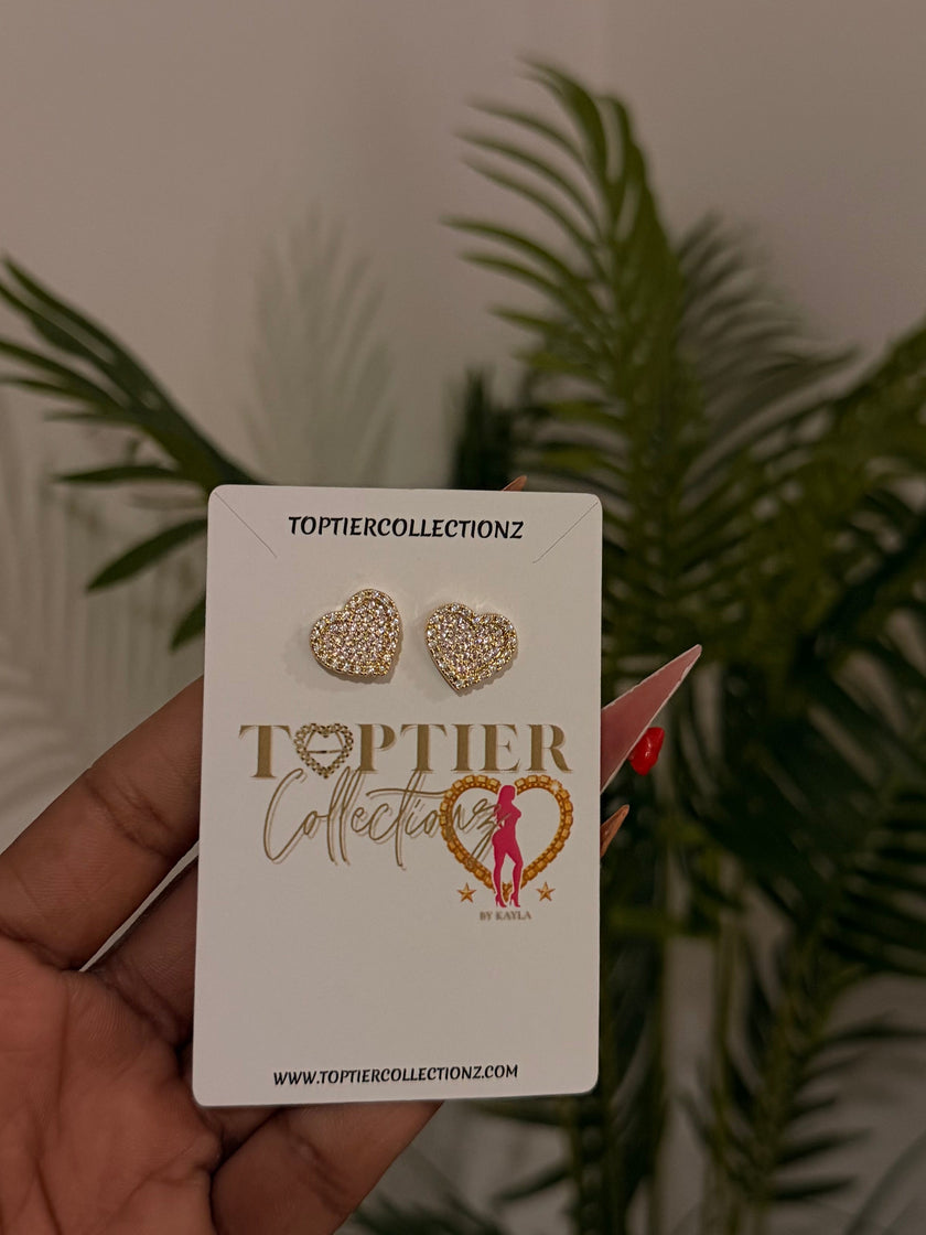 Heart Of Gold Studs