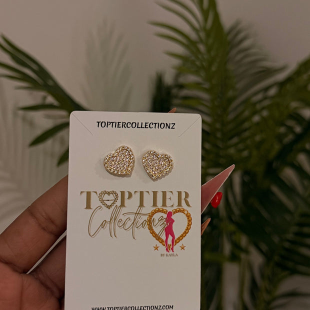 Heart Of Gold Studs