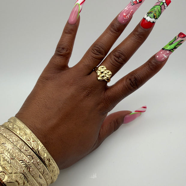 Nugget Heart Ring