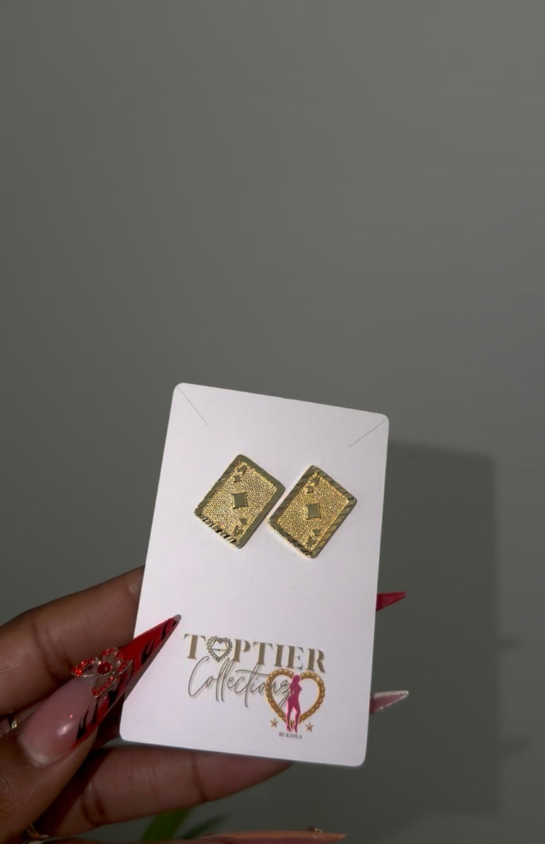 Ace Of Gold Studs
