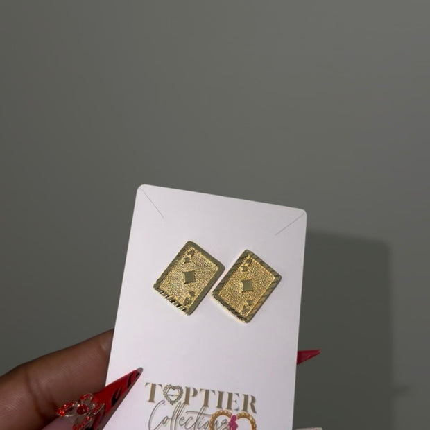 Ace Of Gold Studs