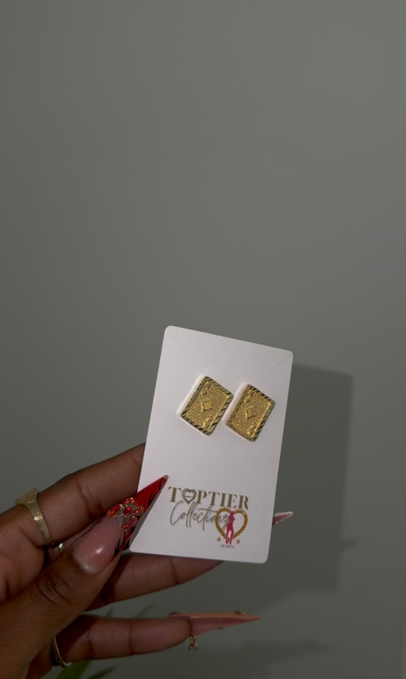 Ace Of Gold Studs