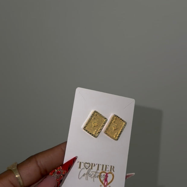 Ace Of Gold Studs