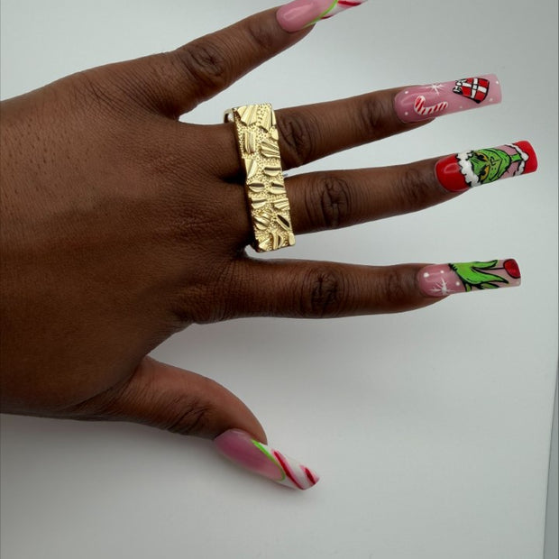 Two finger nugget ring